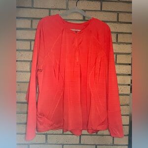 Athleta Bright Coral Long Sleeve Shirt